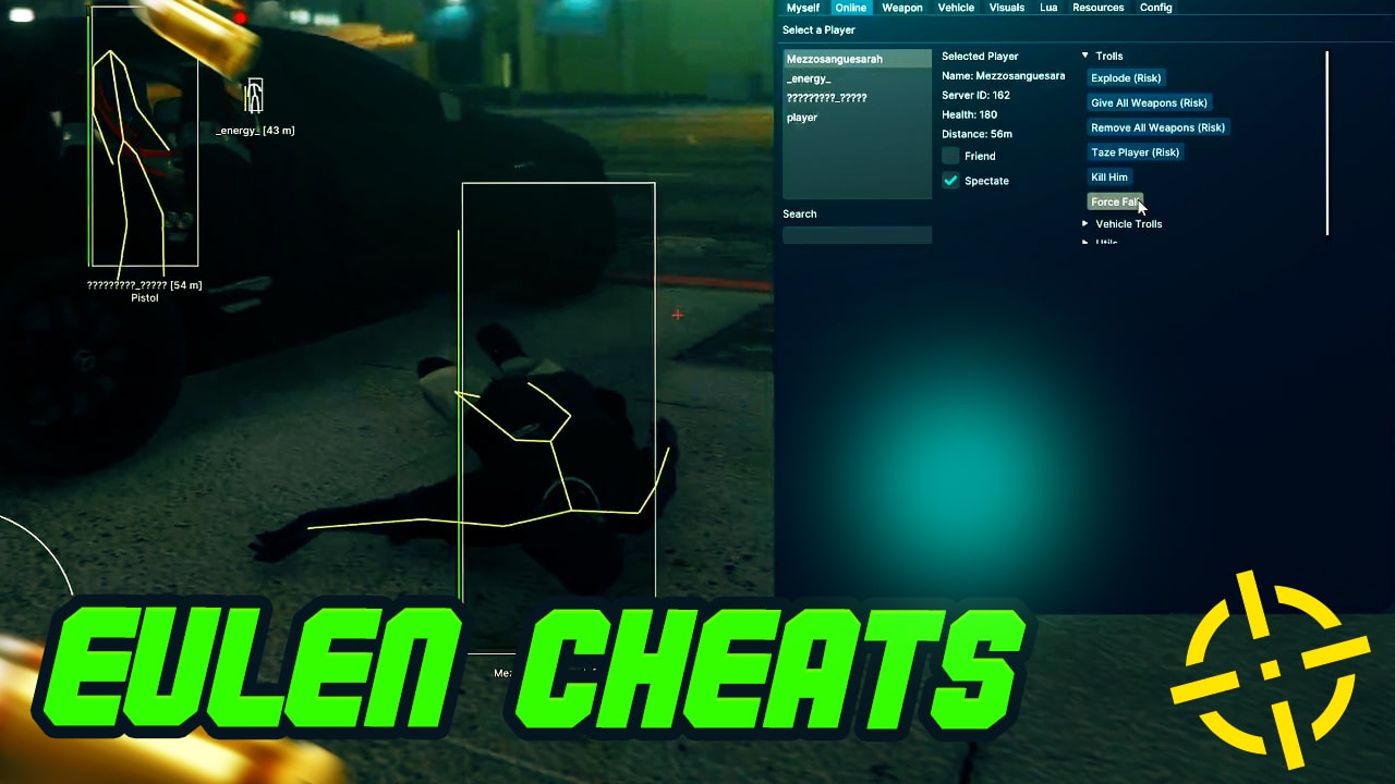 Eulen Cheats Online & Working! with FiveM Lua Executor, Aimbot, Dumper, Trolls, Spoofer and more